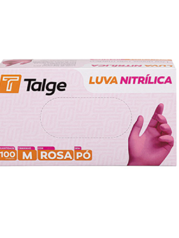 Luva Nitrílica – Proteção Contra <br> Agentes Químicos e Biológicos <br> Marca Talge – Caixa c/ 100 unidades