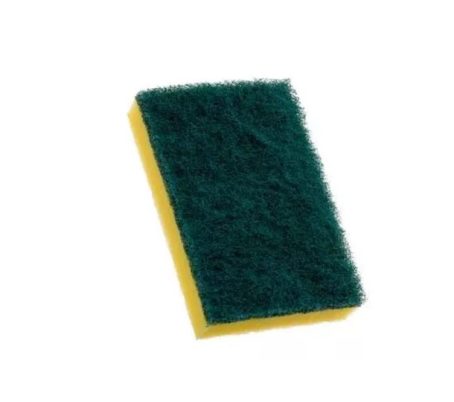 Esponja Multiuso Reutilizável <br> Cor Verde + Amarela - Marca 3M / Scocth Brite <br> c/ 4 Unidades - Image 3