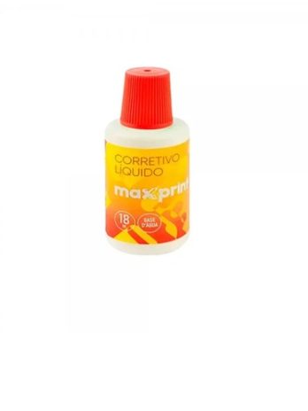 Corretivo Líquido 18ml – Marca Maxprint <br> Caixa c/ 12 Unidades