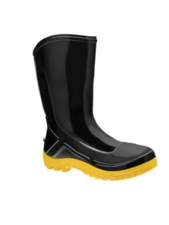 Bota de PVC – Cano Médio <br> Marca Vulcaflex/Marluvas <br> Solado Bidensidade <br> Sem Biqueira – Cor Preta + Amarela