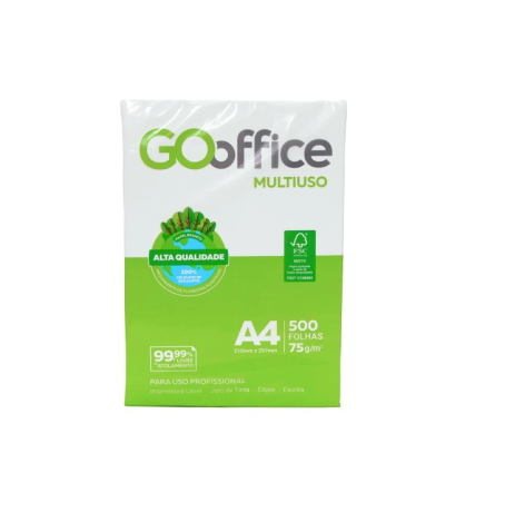 Papel A4 Sulfite 75g/m² - Marca Go Office <br> Tamanho 210mm X 297mm <br> Resma c/ 500 Folhas - Image 2