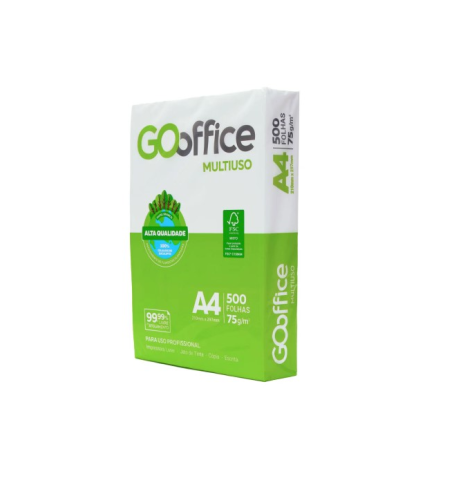 Papel A4 Sulfite 75g/m² - Marca Go Office <br> Tamanho 210mm X 297mm <br> Resma c/ 500 Folhas - Image 3