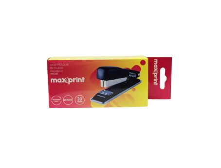 Grampeador de Papel Manual Metálico <br> Marca Maxprint - Modelo MX-G20C <br> P/ 20 Folhas