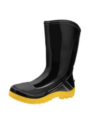 Bota de PVC – Cano Médio <br> Marca Vulcaflex/Marluvas <br> Solado Bidensidade <br> Sem Biqueira – Cor Preta + Amarela