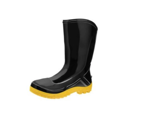 Bota de PVC - Cano Médio <br> Marca Vulcaflex/Marluvas <br> Solado Bidensidade <br> Sem Biqueira - Cor Preta + Amarela