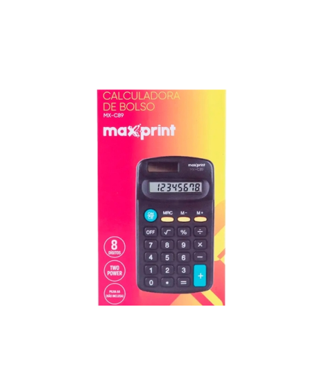 Calculadora de Bolso - Marca Maxprint <br> MX-C89 max