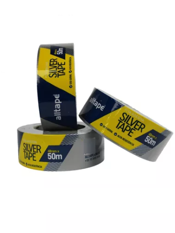 Fita Silver Tape – Marca AllTape – Cor Cinza <br> Tam. 48mm X 50m <br> 1 Unidade