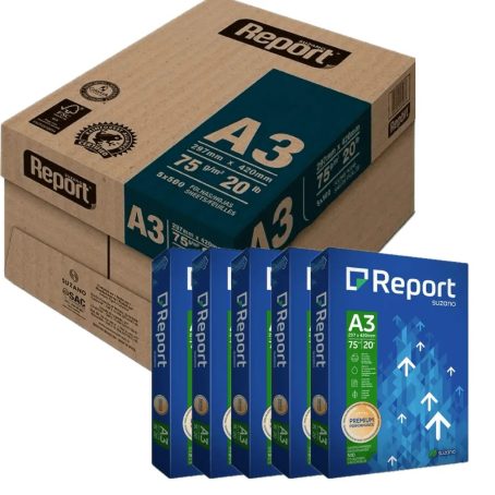 Papel A3 Sulfite 75g/m² - Marca Report Suzano <br> Tamanho 297mm X 420mm <br> Resma c/ 500 Folhas - Image 2